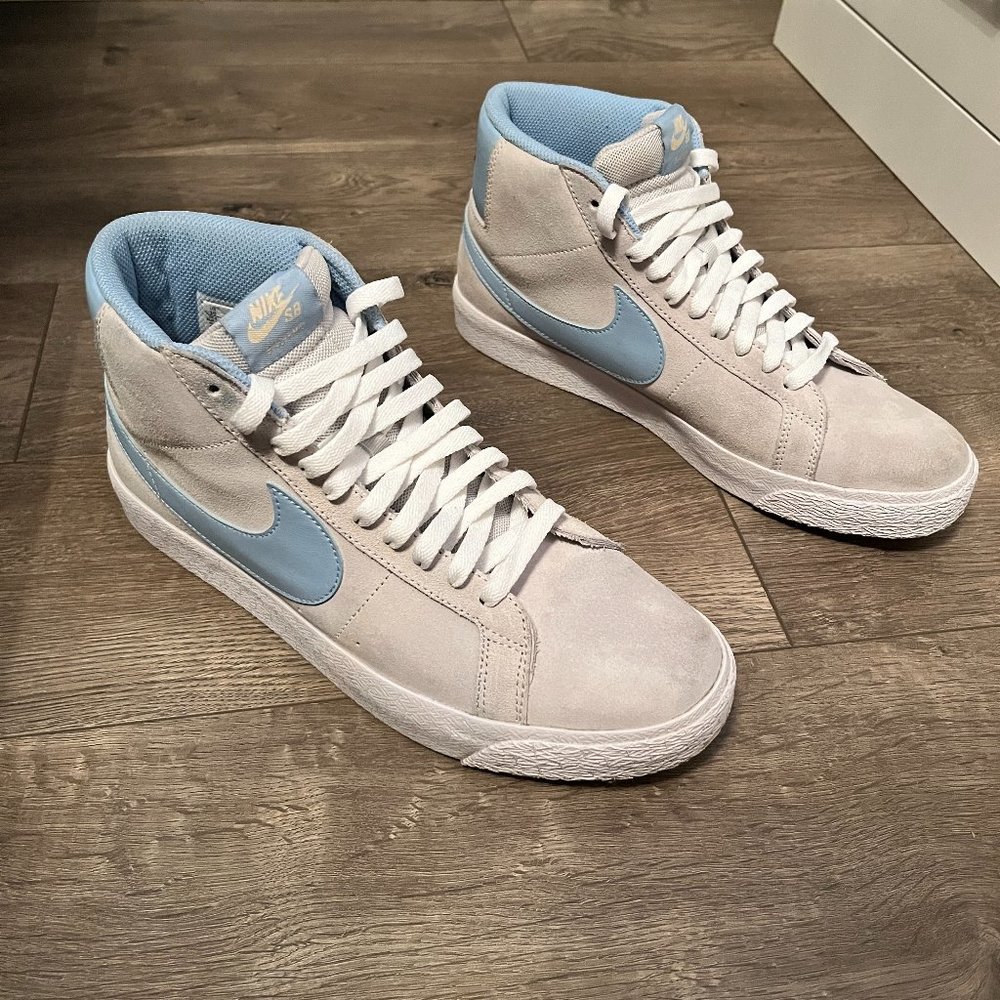 Nike SB Blazer Mid "Soft Grey Baby Blue" Men's Size 10